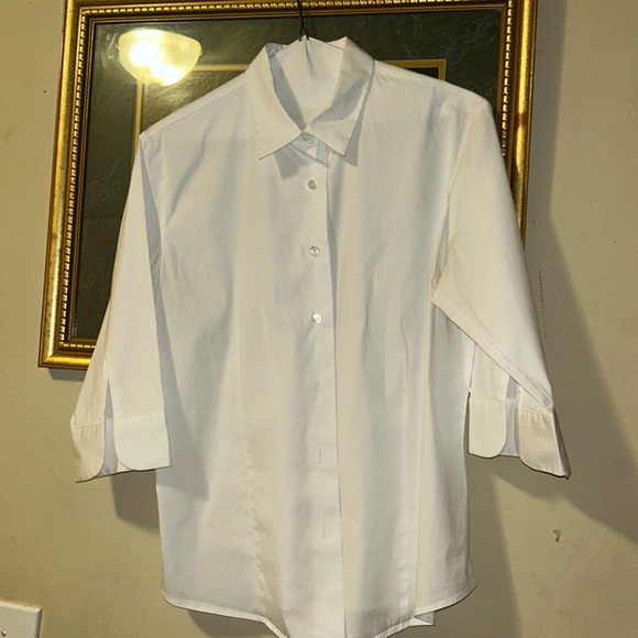 Amina Rubinacci White Blouse Size S/30 - Picture 4 of 12